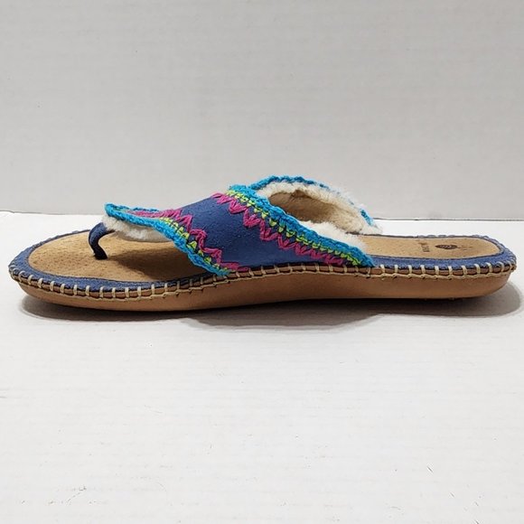 Acorn Thong Sandal with Sheepskin Lining - Size 9 - Picture 4 of 8